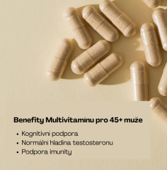 Multivitamíny a minerály pro 45+ muže - Wild Nutrition